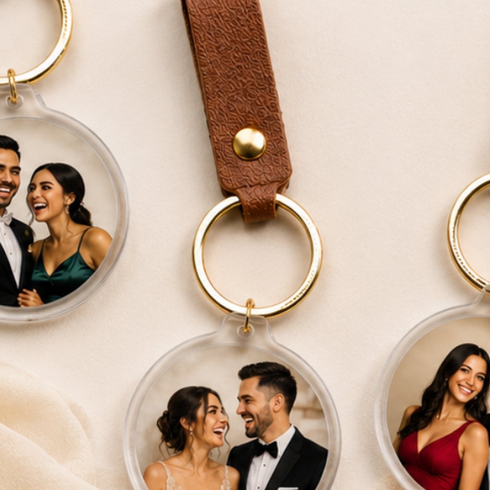 Llaveros personalizados con las fotos del evento